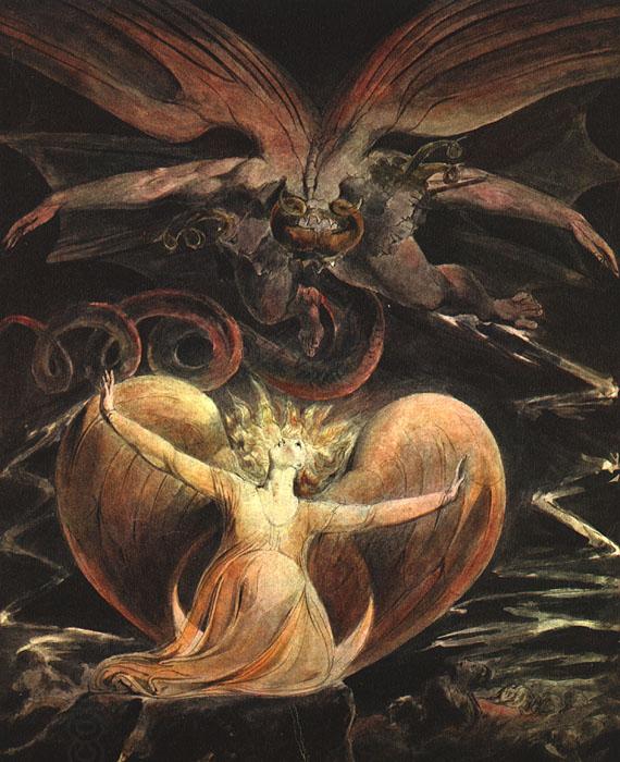 William Blake The Great Red Dragon and the Woman Clothed with the Sun China oil painting art